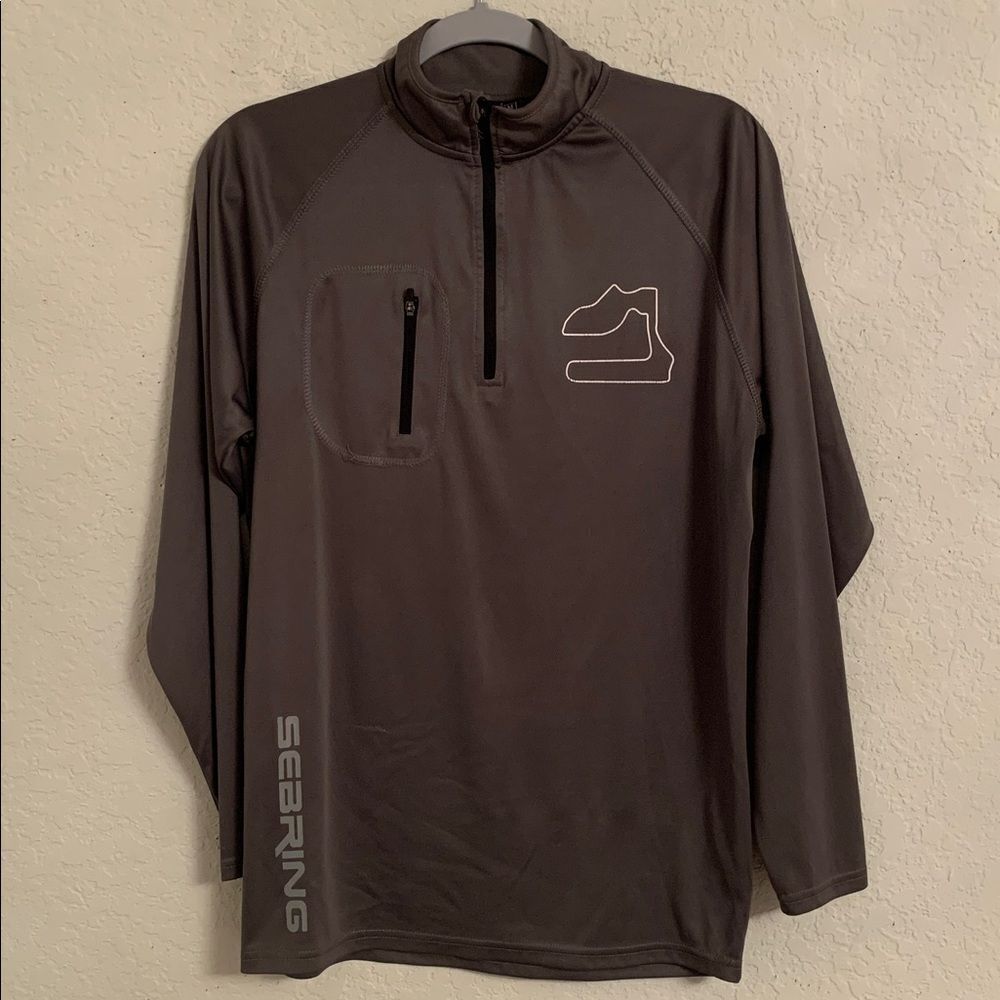 Dunbrooke Charcoal Pullover 1/4 Zip Long Sleeve Size M